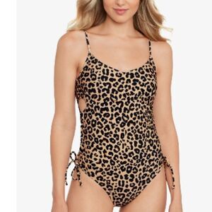 SALT & COVE Juniors Lace-Up-Sides One-Piece Swimsuit,swimwear Size S
